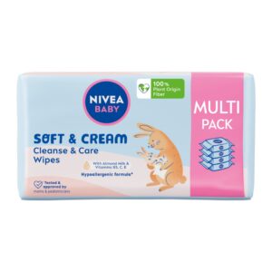 Nivea Baby Soft & Cream chusteczki biodegradowalne 4x57szt