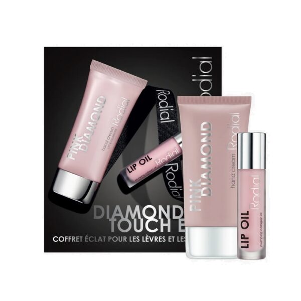 Rodial Diamond Touch Edit zestaw olejek do ust 4ml + krem do rąk 50ml