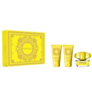 Versace Yellow Diamond zestaw woda toaletowa spray 50ml + żel pod prysznic 50ml + balsam do ciała 50ml