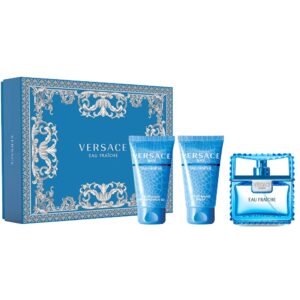 Versace Man Eau Fraiche zestaw woda toaletowa spray 50ml + żel pod prysznic 50ml + balsam po goleniu 50ml