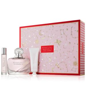 Estée Lauder Beautiful Magnolia zestaw woda perfumowana spray 50ml + odżywczy krem do rąk 30ml + woda perfumowana spray 10ml