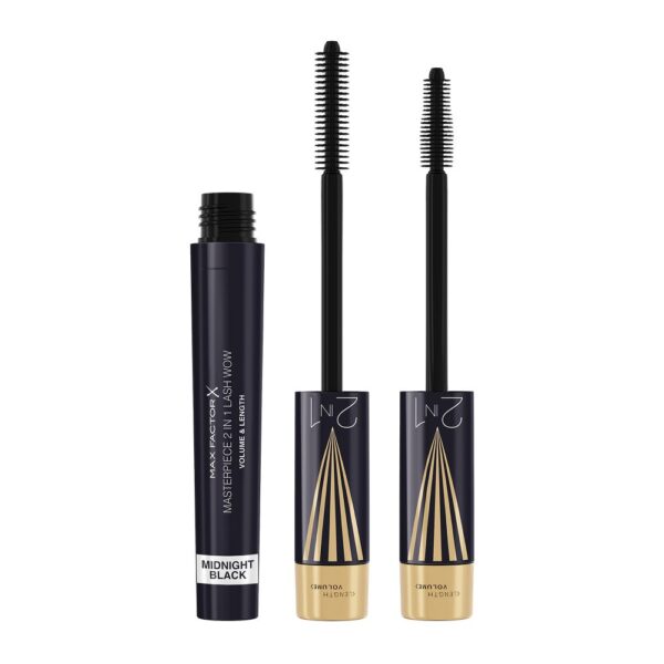 Max Factor Masterpiece 2in1 Lash Wow wydłużający i nadający objętość tusz do rzęs 003 Midnight Black 7ml