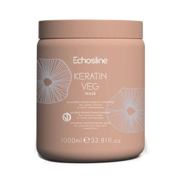 ECHOSLINE Keratin Veg regenerująca maska do włosów 1000ml