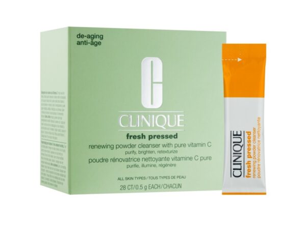 Clinique Fresh Pressed Renewing Powder Cleanser With Pure Vitamin C rozpuszczalny proszek do oczyszczania twarzy saszetka 28x0.5g