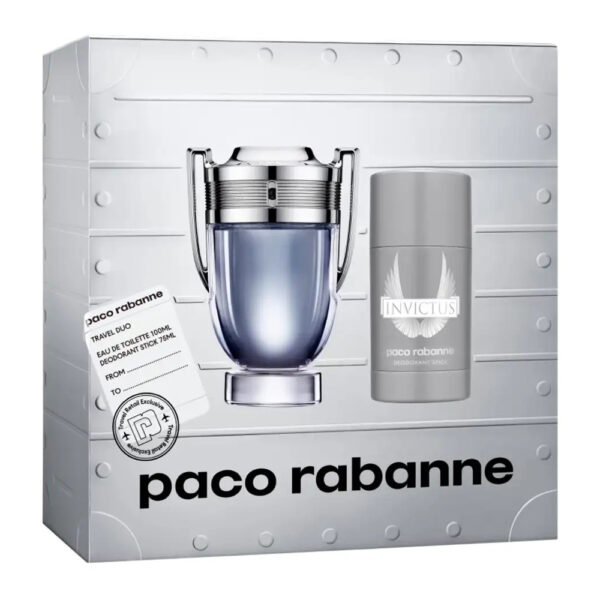 Paco Rabanne Invictus zestaw woda toaletowa spray 100ml + dezodorant sztyft 75ml