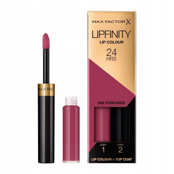 Max Factor Lipfinity Lip Colour dwufazowa pomadka w płynie o długotrwałym efekcie 040 Vivacious