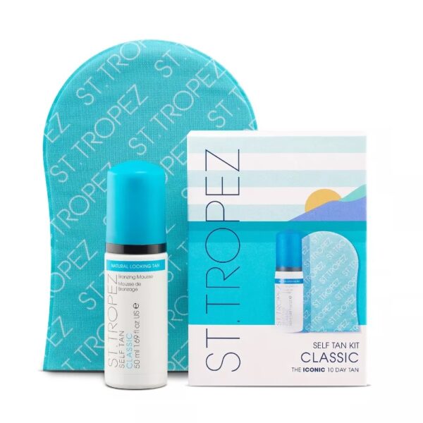 ST. TROPEZ Self Tan Classic zestaw samoopalająca ultra nawilżająca pianka 50ml + rękawica