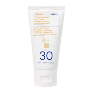 Korres Yoghurt Tinted Sunscreen Face Cream koloryzujący krem ochronny do twarzy SPF30 Nude 50ml