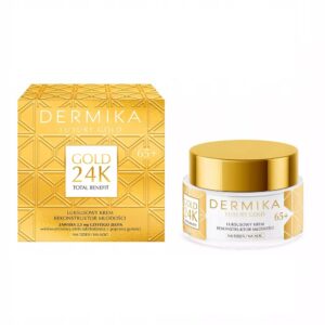 Dermika Luxury Gold 24K Total Benefit luksusowy krem rekonstruktor młodości 65+ 50ml