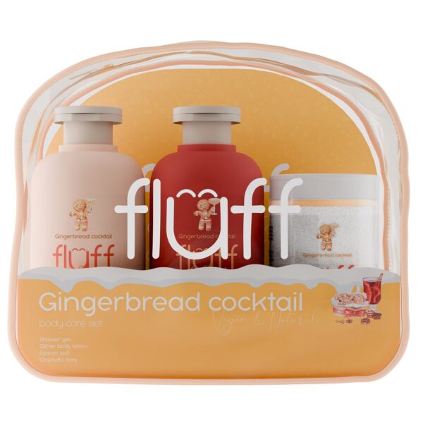 Fluff Gingerbread Cocktail zestaw żel pod prysznic 200ml + balsam do ciała 200ml + sól epsom 210g