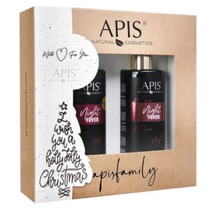 APIS Night Fever zestaw nawilżający żel do mycia ciała 300ml + rozświetlający balsam do ciała 300ml