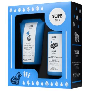 Yope Men Wood zestaw żel do mycia twarzy 150ml + szampon do włosów 300ml